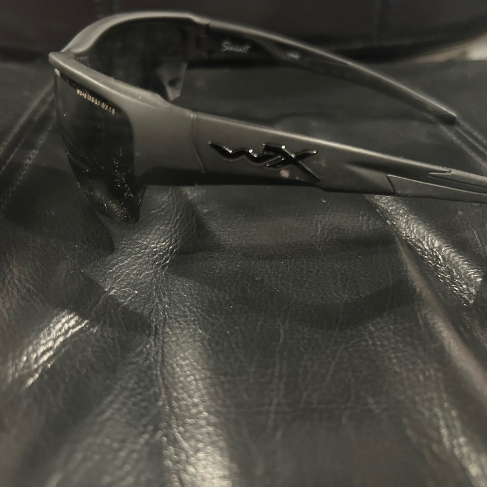 Wx Saint Black Rectangular Sunglasses - image 3